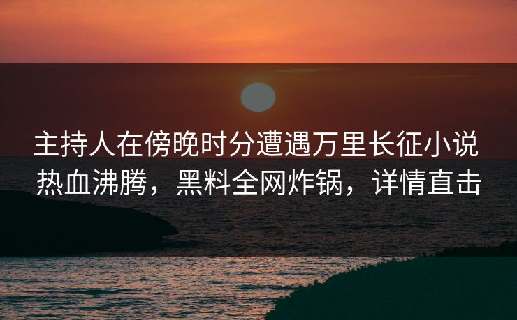主持人在傍晚时分遭遇万里长征小说 热血沸腾，黑料全网炸锅，详情直击
