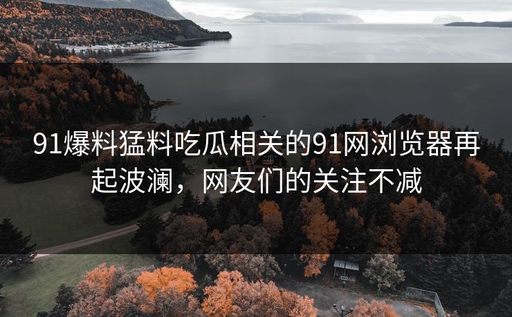 91爆料猛料吃瓜相关的91网浏览器再起波澜,网友们的关注不减 91爆料猛料吃瓜相关的91网浏览器再起波澜,网友们的关注不减